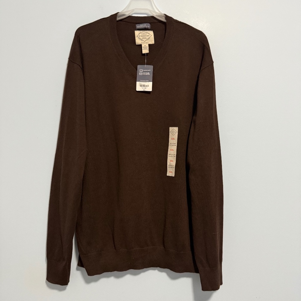 St. John Bay Men’s‎ Plus Brown Sweater Size XXL